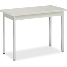 HON Utility Table, 40"W x 20"D - Natural Rectangle Top - Chrome Four Leg Base - 4 Legs x 40" Table Top Width x 20" Table Top Depth x 1.13" Table Top Thickness - 29" Height - Assembly Required
