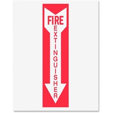 Djois by Tarifold Safety Sign Inserts - 6 / Pack - Fire Extinguisher Print/Message - Rectangular Shape - Red Print/Message Color - Tear Resistant, Durable, Water Proof, Long Lasting - White, Red