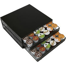 Mind Reader 72-pod Coffee Storage - 72 x Coffee Pod - 2 Drawer(s) - 5.1" Height x 13" Width12.8" Length - Black - 1 Each
