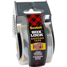 Scotch Box Lock Dispenser Packaging Tape - 22.20 yd Length x 1.88" Width - Dispenser Included - 1 / Roll - Clear