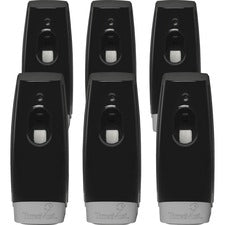 TimeMist Settings Air Freshener Dispenser - 0.13 Hour, 0.25 Hour, 0.50 Hour - 2 x AA Battery - 6 / Carton - Black