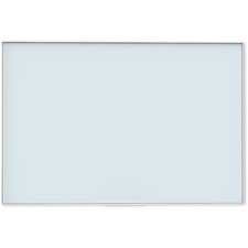U Brands Glass Dry Erase Board - 47" (3.9 ft) Width x 70" (5.8 ft) Height - Frosted White Tempered Glass Surface - White Aluminum Frame - Rectangle - Horizontal/Vertical - 1 Each