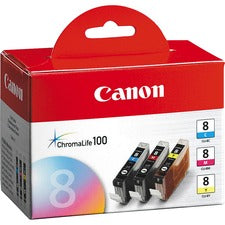 Canon CLI-8 Original Ink Cartridge - Inkjet - Cyan, Magenta, Yellow - 3 / Pack