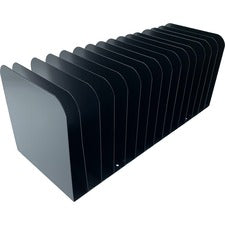 Huron 15-slot Vertical Message Rack - 15 Compartment(s) - 6.5" Height x 16" Width x 16.3" Depth - Durable - Black - Steel - 1 Each