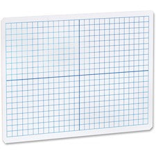 Flipside Grid Side/Plain Side Dry Erase Lap Board - 12" (1 ft) Width x 9" (0.8 ft) Height - White Surface - Rectangle - Portable - 1 Each