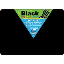 Flipside Black Dry Erase Board - 24" (2 ft) Width x 36" (3 ft) Height - Black Surface - Rectangle - 1 Each