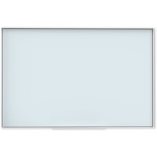 U Brands Frosted Glass Dry Erase Board - 23" (1.9 ft) Width x 35" (2.9 ft) Height - Frosted White Tempered Glass Surface - White Aluminum Frame - Rectangle - Horizontal/Vertical - 1 Each