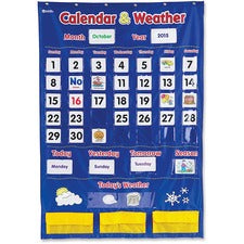 Learning Resources Calendar/Weather Pocket Chart - Theme/Subject: Learning - Skill Learning: Weather, Holiday, Day, Month, Celebration, Season, Week, Calendar - 3-6 Year - 1 Each