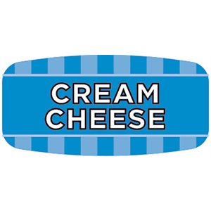 Label - Cream Cheese 4 Color Process/UV 0.625x1.25 In. Rectangular 1000/Roll