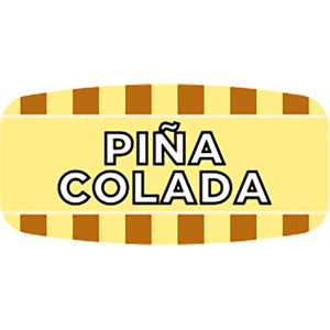 Label - Pina Colada 4 Color Process/UV 0.625x1.25 In. Rectangular 1000/Roll