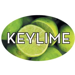 Label - Key Lime 4 Color Process 1.25x2 In. Oval 500/rl