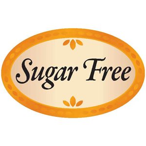 Label - Sugar Free 4 Color Process 1.25x2 In. Oval 500/rl