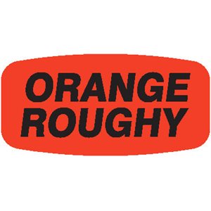 Label - Orange Roughy Black On Red Short Oval 1000/Roll