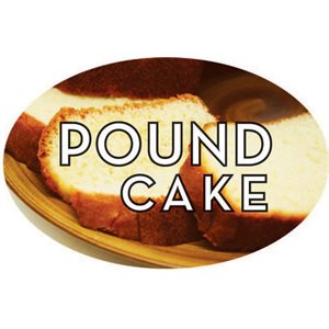 Label - Pound Cake 4 Color Process 1.25x2 In. Oval 500/rl