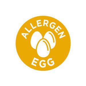 Label - Allergen Egg Gold/UV 1 In. Circle 1M/Roll