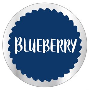 Label - Blueberry White/Blue/UV On Clear 1 In. Circle 1M/Roll