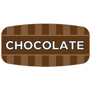 Label - Chocolate 4 Color Process/UV 0.625x1.25 In. Rectangular 1000/Roll