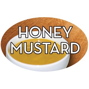 Label - Honey Mustard 4 Color Process 1.25x2 In. Oval 500/rl