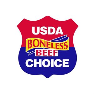 Label - USDA Choice Boneless Beef Red/Blue/Yellow 1.3x1.3 In. 1M/Roll