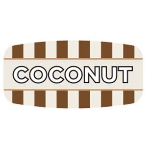 Label - Coconut 4 Color Process/UV 0.625x1.25 In. Rectangular 1000/Roll