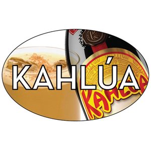 Label - Kahlúa 4 Color Process 1.25x2 In. Oval 500/rl