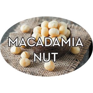 Label - Macadamia Nut 4 Color Process 1.25x2 In. Oval 500/rl
