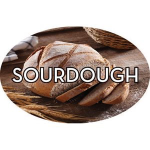 Label - Sour Dough 4 Color Process 1.25x2 In. Oval 500/rl