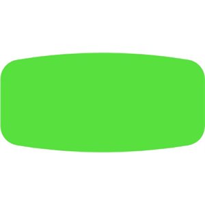 Label - Blank No Print Green Short Oval 1000/Roll