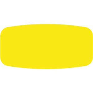 Label - Blank No Print Yellow Short Oval 1000/Roll