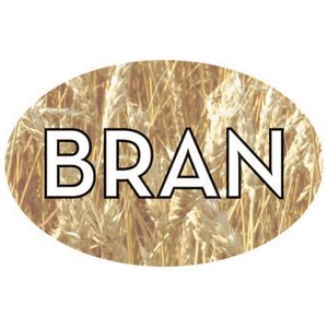 Label - Bran 4 Color Process 1.25x2 In. Oval 500/rl