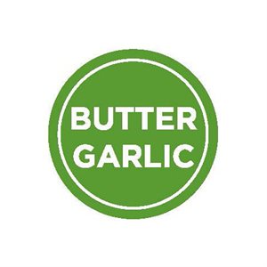 Label - Butter Garlic Green/UV 1 In. Circle 1M/Roll