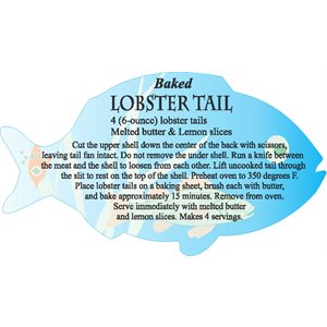 Label - Lobster Tail 4 Color Process 1.75x3.125 In. Fish Shape 250roll