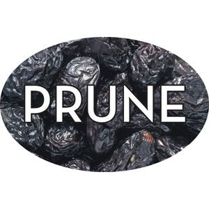 Label - Prune 4 Color Process 1.25x2 In. Oval 500/rl