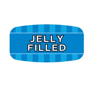 Label - Jelly Filled 4 Color Process/UV 0.625x1.25 In. Rectangular 1000/Roll