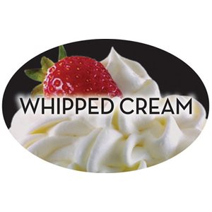 Label - Whipped Cream 4 Color Process 1.25x2 In. Oval 500/rl