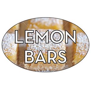 Label - Lemon Bars 4 Color Process 1.25x2 In. Oval 500/rl