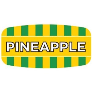 Label - Pineapple 4 Color Process/UV 0.625x1.25 In. Rectangular 1000/Roll