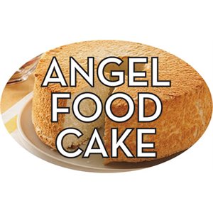 Label - Angel Food Cake 4 Color Process 1.25x2 In. Oval 500/rl