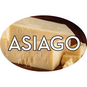 Label - Asiago 4 Color Process 1.25x2 In. Oval 500/rl