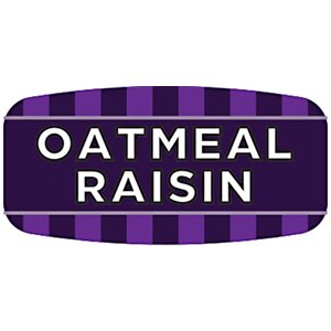 Label - Oatmeal Raisin 4 Color Process/UV 0.625x1.25 In. Rectangular 1000/Roll