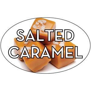 Label - Salted Caramel 4 Color Process 1.25x2 In. Oval 500/rl