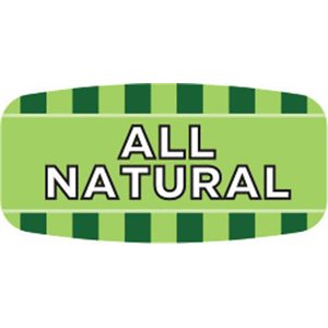 Label - All Natural 4 Color Process/UV 0.625x1.25 In. Rectangular 1000/Roll