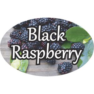 Label - Black Raspberry 4 Color Process 1.25x2 In. Oval 500/rl