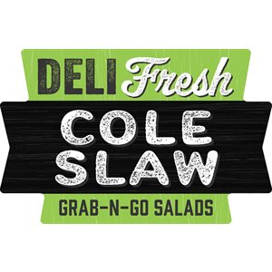 Label - Deli Fresh Cole Slaw (Grab N Go) Green/Black 1.75x1.125 In. Special 500/Roll