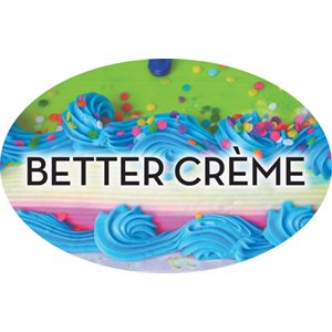 Label - Better Creme 4 Color Process 1.25x2 In. Oval 500/rl