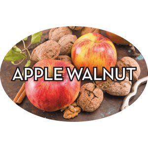 Label - Apple Walnut 4 Color Process 1.25x2 In. Oval 500/rl