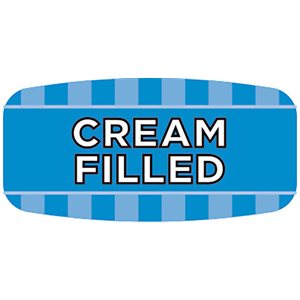 Label - Cream Filled 4 Color Process/UV 0.625x1.25 In. Rectangular 1000/Roll