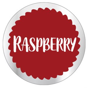 Label - Raspberry White/Red/UV On Clear 1 In. Circle 1M/Roll