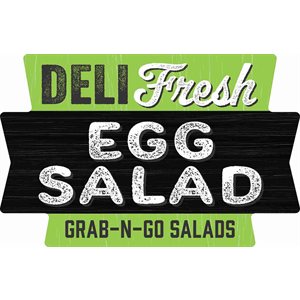 Label - Deli Fresh Egg Salad (Grab N Go) Green/Black 1.75x1.125 In. Special 500/Roll