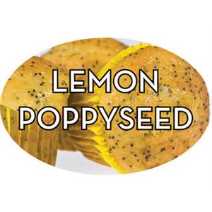 Label - Lemon Poppyseed 4 Color Process 1.25x2 In. Oval 500/rl